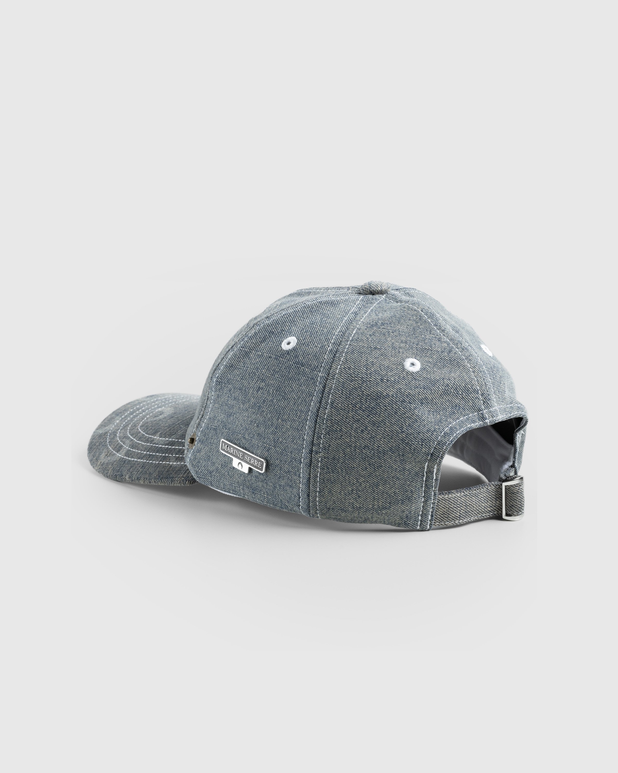 Marine Serre – Regenerated Denim Baseball Cap Grey | Highsnobiety Shop